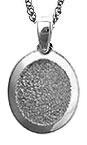Small Silver Rimmed Pendant With Chain